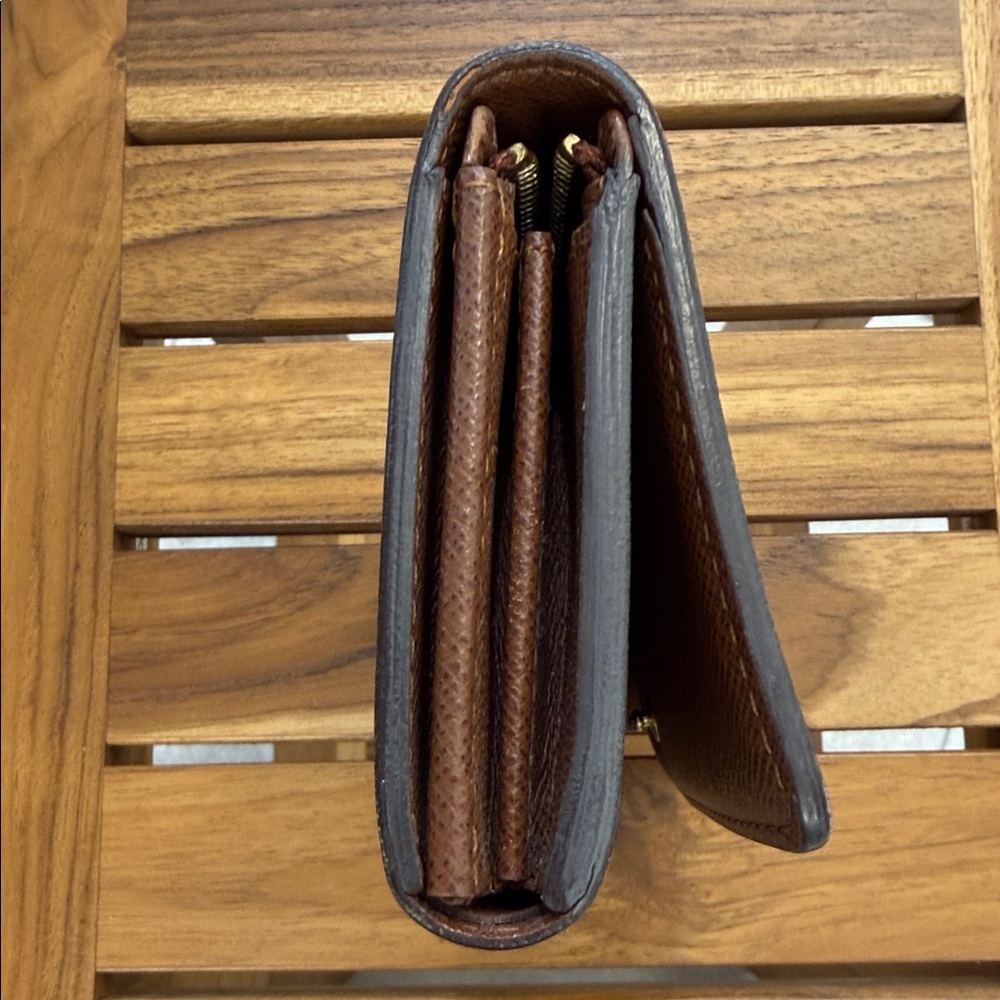 Louis Vuitton Brown and Gold Monogram Wallet - Picture 8 of 13